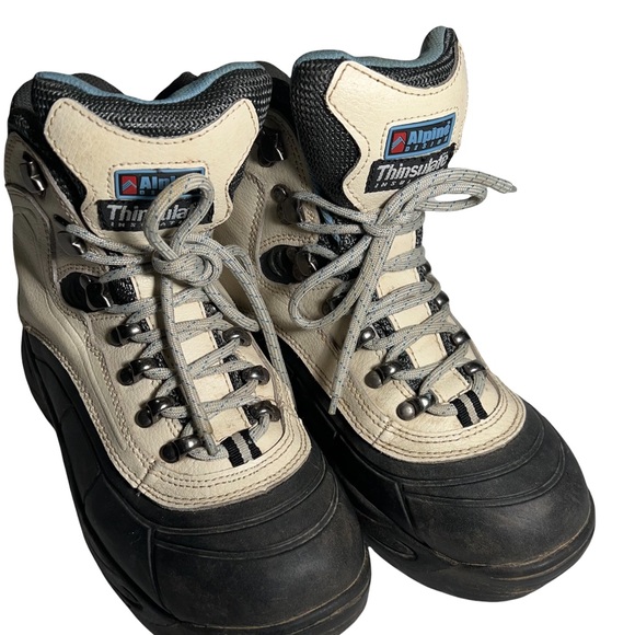NWOT Alpine Design Summit Cream Leather Waterproof Snow/Hiking Boots Size 8 - Picture 3 of 16